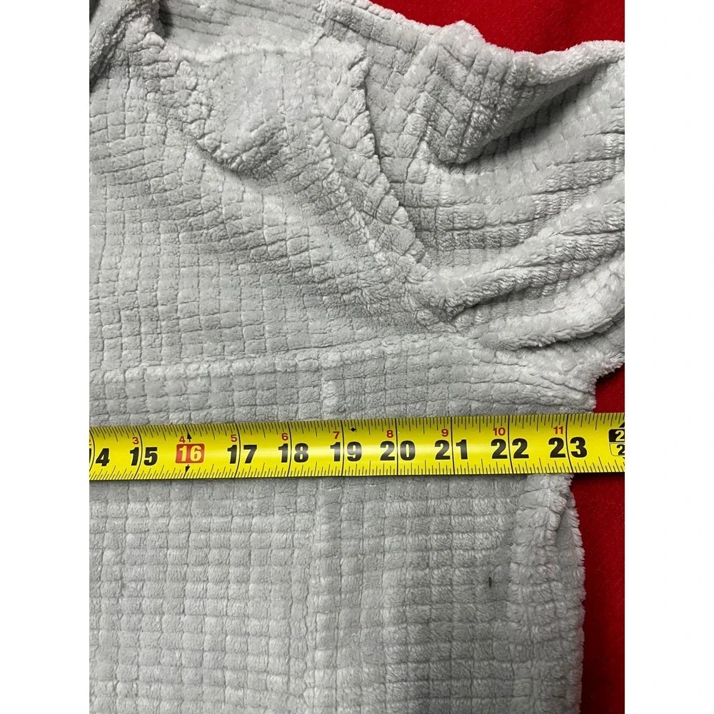 ORVIS Fleece Pullover Snap Neck Quarter Zip Textured Gray XL Mens